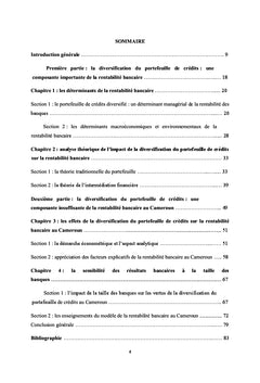 Diversification du portefeuille de credits et rentabilite bancaire