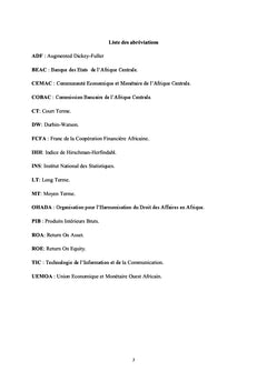 Diversification du portefeuille de credits et rentabilite bancaire