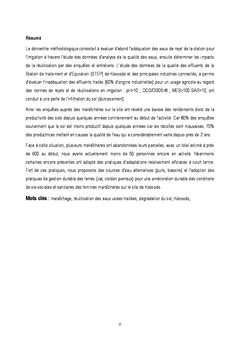 Eaux usees traitees reutilisees en irrigation et impacts agricoles
