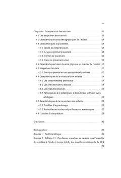 La présence de symptômes émotionnels chez l'enfant placé