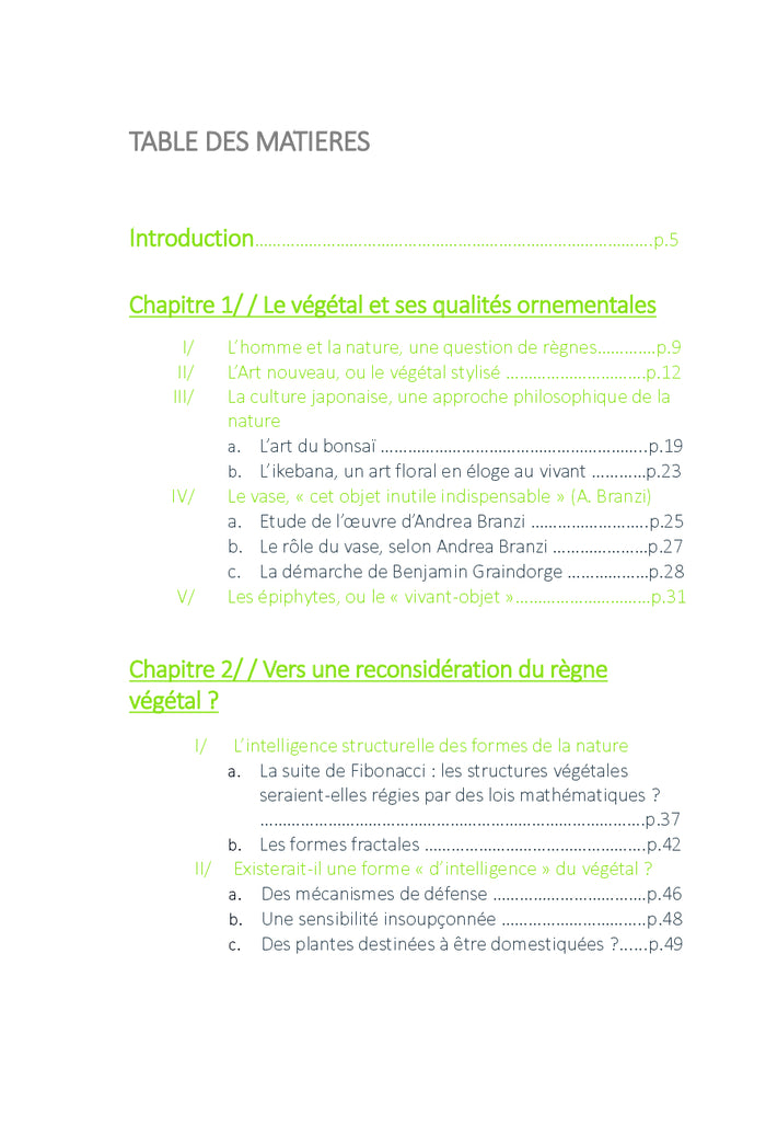 La domestication du végétal