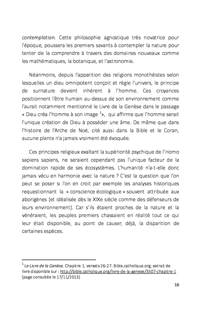 La domestication du végétal