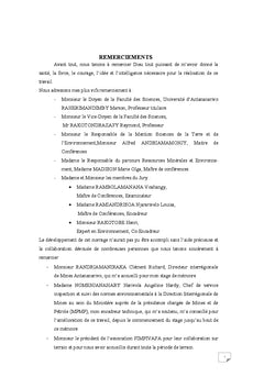 Optimisation et perennisation de l'exploitation de la carriere