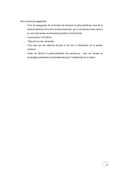 Optimisation et perennisation de l'exploitation de la carriere