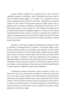 La Côte d'Opale en guerre d'Algérie