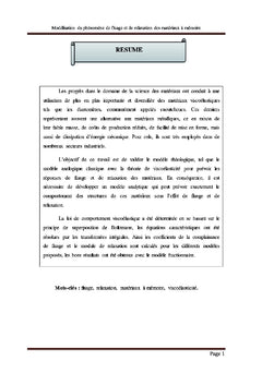 Modélisation de fluage et de relaxation des matériaux à mémoire