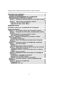 Formation continue et compétitivité des entreprises marocaines