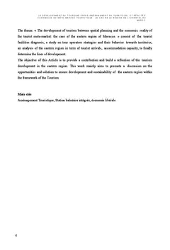L'aménagement touristique dans l'Oriental du Maroc