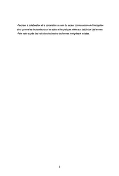 Pratiques des organismes communautaires à l'égard des femmes immigrées