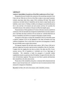 Analyse des vulnerabilites de la ville de San-Pedro