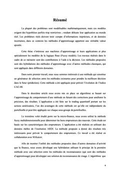 Contribution à la modélisation par les machines d'apprentissage