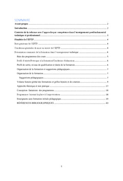 Problematique de mise en oeuvre de l'Approche Par Competence