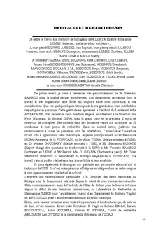 Essais du contrôle de la proliferation de Cissus quadrangularis L.