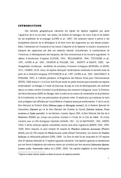 Essais du contrôle de la proliferation de Cissus quadrangularis L.