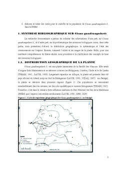Essais du contrôle de la proliferation de Cissus quadrangularis L.