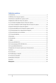 Evaluation de performances des reseaux de capteurs
