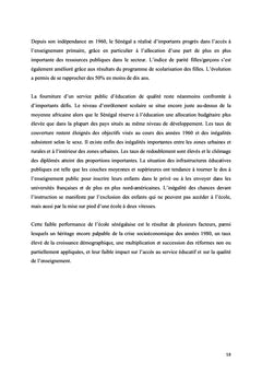 Niveau en français des élèves au Sénégal: Analyses et Perspectives