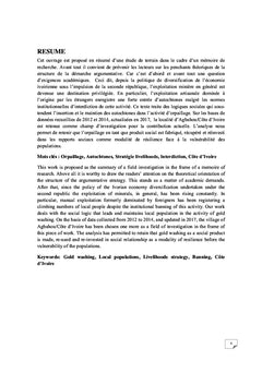 Orpaillage en Côte d'Ivoire: les mécanismes d'une entreprise locale