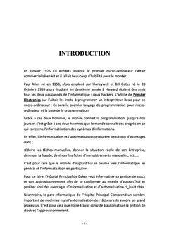 Gestion de stock et approvisionnement: "Cas de HPD"