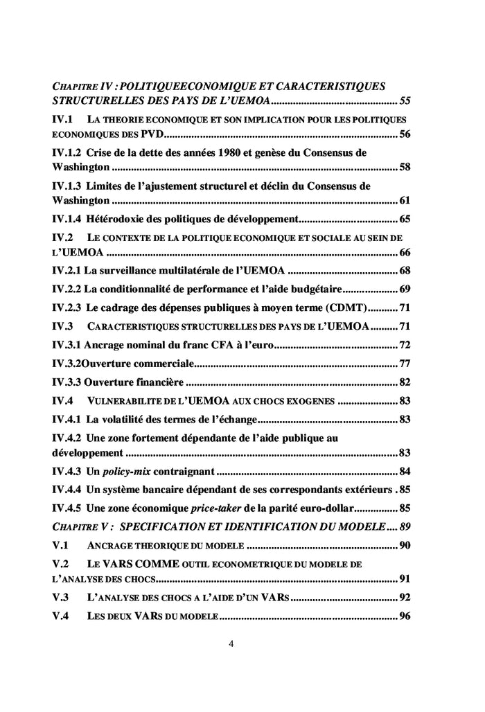 Tome I: Analyse des fluctuations induites par les chocs exogenes