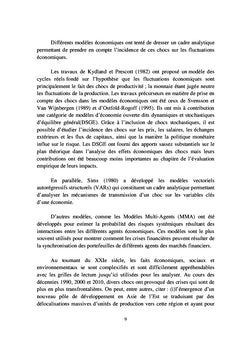 Tome I: Analyse des fluctuations induites par les chocs exogenes