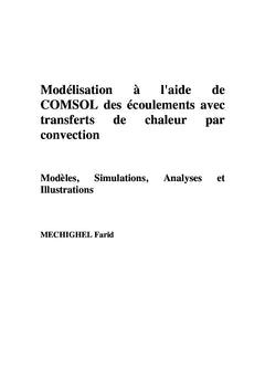 Simulation par COMSOL des transferts thermiques par convection