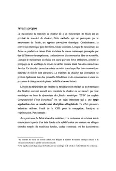 Simulation par COMSOL des transferts thermiques par convection