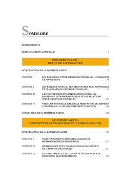 Le role des structures relationnelles dans la prestation logistique