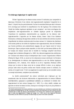 Le role des structures relationnelles dans la prestation logistique