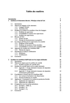 Methodes d'optimisation et de Synthèse de controleurs reseaux de Petri