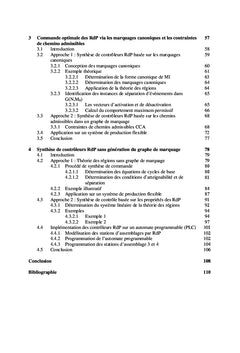Methodes d'optimisation et de Synthèse de controleurs reseaux de Petri