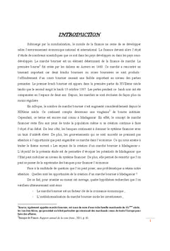 Les enjeux de la création d'un marché boursier à Madagascar