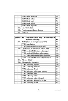 Introduction au microprocesseur 8086: Cours et exercices corriges