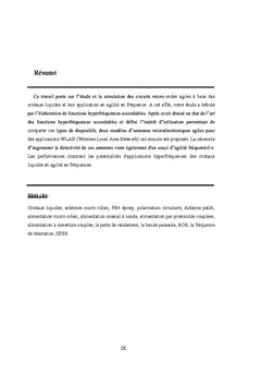 Modelisation et simulation des antennes Microbande