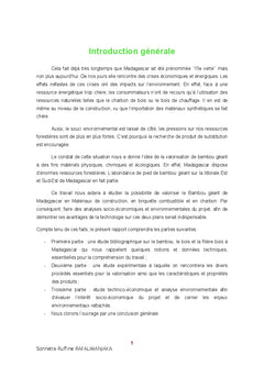 Valorisation du Bambou geant de Madagascar