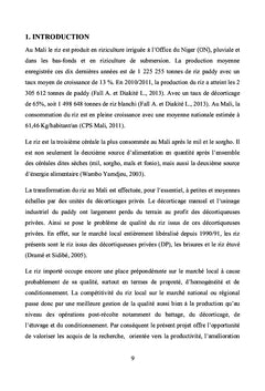 Transformation du riz au Mali