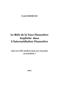 Le role du revenu financier implicite dans l'intermédiation financière