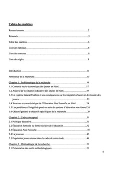 Vers l'élaboration d'une politique d'éducation non formelle en Haiti