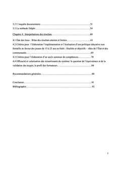 Vers l'élaboration d'une politique d'éducation non formelle en Haiti