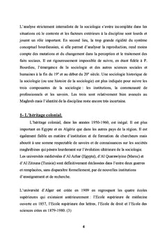 La sociologie au Maghreb Cinquante ans après