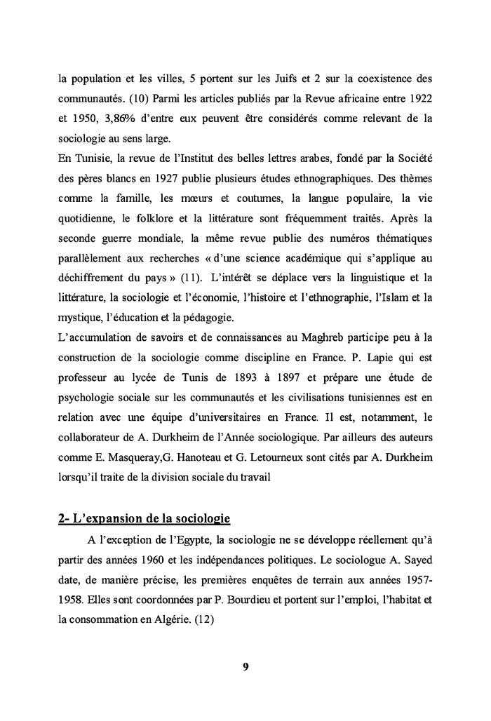La sociologie au Maghreb Cinquante ans après