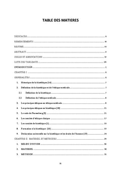 Pratique de l'éthique clinique et bioethique par le personnel soignant