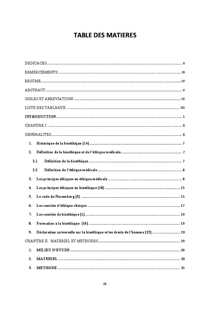 Pratique de l'éthique clinique et bioethique par le personnel soignant