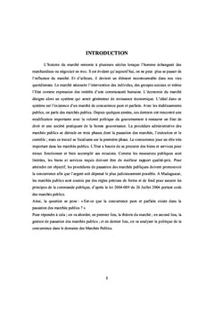La concurrence pure et parfaite dans le cadre des marchés publics