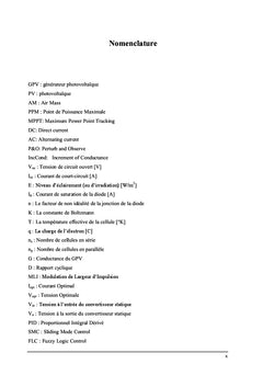Contribution à la commande des systèmes photovoltaïques