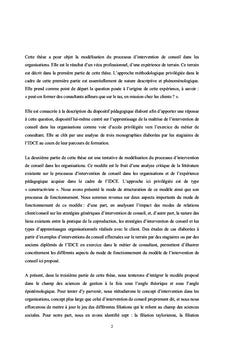L'intervention de conseil dans les organisations