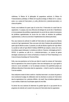 L'intervention de conseil dans les organisations
