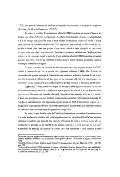 Le controle des sentences arbitrales et le modele CIRDI