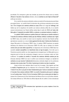 Le controle des sentences arbitrales et le modele CIRDI