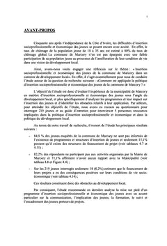 Insertion socio-professionnelle et economique